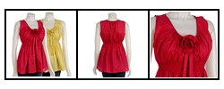 Destination LA Gathered Waist Sleeveless Blouse