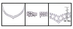 14k White Gold 22ct TDW Diamond Necklace