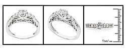 14k White Gold 3/4ct TDW Brilliant Diamond Ring (HI, I1)