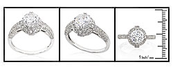 14k White Gold 7/8ct TDW Diamond Ring