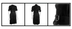 Tahari 3/4-sleeve Matte Crepe Belted Dress