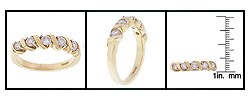 14k Yellow Gold 1/2ct TDW Five Diamond Band