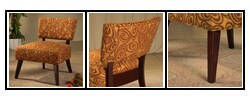 Occasional Rust Swirl Chair