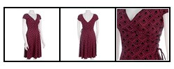 London Times Cap Sleeve Surplus Wrap Dress