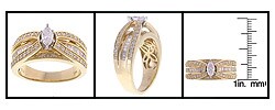 14k Yellow Gold 1ct TDW Engagement Ring
