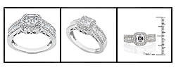 14k White Gold 1 1/4ct TDW Diamond Engagement Ring