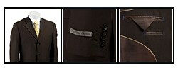 Massimo Genni Men's Dark Brown 3-button Suit