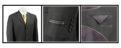 Massimo Genni Men's Dark Charcoal 3-button Suit