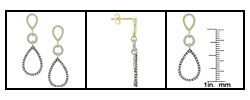 14k Two-tone Gold 1/2ct TDW Diamond Drop Earrings