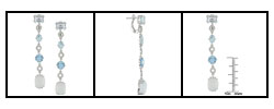 14k White Gold Gemstone 1/4ct TDW Diamond Earrings