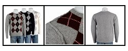 RG512 Long Sleeve Pullover Wool Argyle Sweater