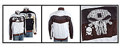 White Owl Skull Print Track Jacket