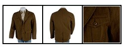 PX Men's 4-pocket Olive Pinstripe Fashion Blazer