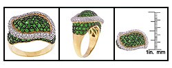 Encore by Le Vian 14k Gold Tsavorite Diamond Ring