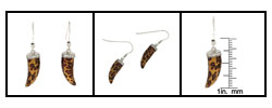Charles Winston Leopard Horn Enamel Earrings
