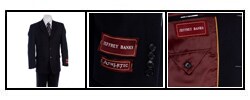 Jeffrey Banks Men's Navy Athletic Fit 3-button Suit