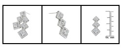 14k White Gold 1 1/3ct TDW Diamond Drop Earrings