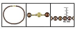 Cultured Freshwater Brown Pearl Necklace (8-9mm)