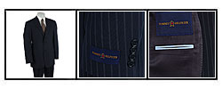Tommy Hilfiger Men's Navy Stripe Two-button Suit