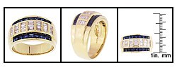 Encore by Le Vian 18K YG SAPPHIRE & DIAMOND BAND
