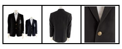 Oscar de la Renta Men's Navy Blue Wool Blazer