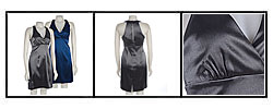 Connected Apparel Stretch Shimmer Halter Dress