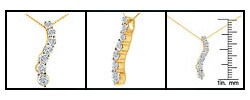 14k Yellow Gold 1/2ct TDW Diamond Journey Necklace (H-I, I1)