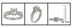 Tacori Platinum 1/3ct TDW Diamond CZ Ring (G-VS)