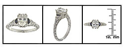 Tacori Platinum 1/3ct TDW Diamond Sapphire Ring