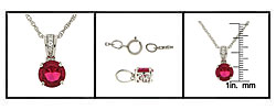 Charles Winston Solitaire Created Ruby Necklace