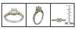 Tacori Platinum 18k Gold 1/2ct TDW Diamond Engagement Ring