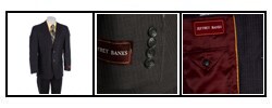 Jeffrey Banks Men's Grey Fine Striped 2-button Suit