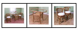 3-piece Cane Honeymoon Dining Set