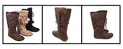 Glaze by Adi Ladies Open Shaft  Microsuede Boots