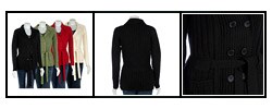 Stephanie Rogers Double-breasted Belted Sweater
