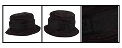 Fendi Black Nylon Zucca Bucket Hat