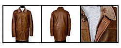 Aston Men's Shearling Leather Trim Car Coat