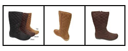 Bamboo by Journee Quilted Pattern Faux Suede Boots