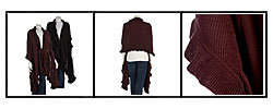 Soda Blu Ruffled Knit Shawl/ Wrap
