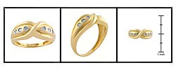 14k Yellow Gold 1/10ct TDW Diamond Fashion Ring