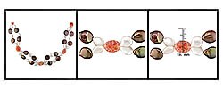 Cultured Brown and White Coin Pearl Necklace
