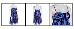 Sheri Martin Women's Sheer Printed Babydoll Dress