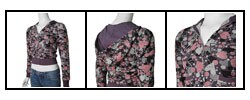 L8ter Women's Heart Pattern Zipper Front Hoodie
