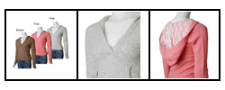 Kevo Collection Women's V-Neck Sweater Hoodie