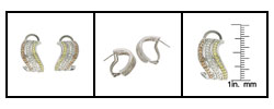 Maddy Emerson 'Tri-color' Wave Design Earrings