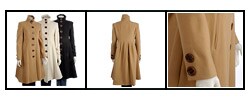Marvin Richards Cashmere Blend Stand Collar Coat