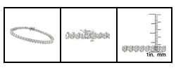 10k White Gold 1ct TDW Diamond Tennis Bracelet (JK, I2-3)