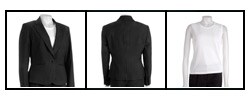 Famous NY Maker 3-piece Double Stripe Pantsuit