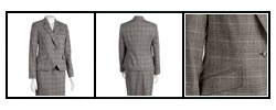 Famous NY Maker 2-piece Windowpane Plaid Skirt Suit