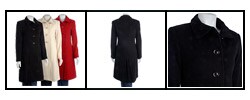 Ellen Tracy Untrimmed Wool Cashmere Blend Coat